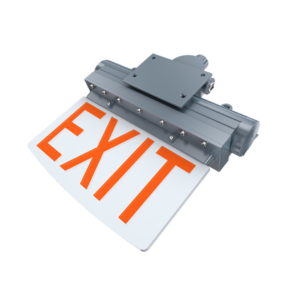 Explosion Proof Exit Sign Light Fixture 100-277V Untuk Lokasi Berbahaya