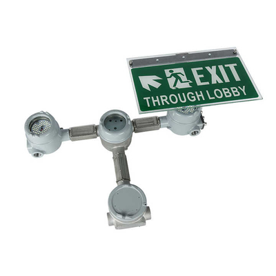 3-6W Explosion Proof LED Exit Emergency Light Chemical Industry IP66 SPBU Tahan Air
