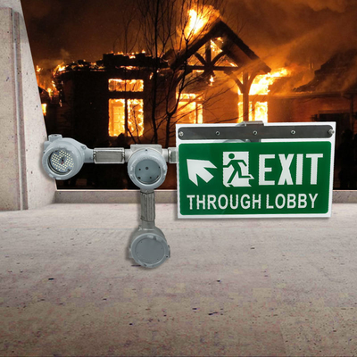 3-6W Explosion Proof LED Exit Emergency Light Chemical Industry IP66 SPBU Tahan Air